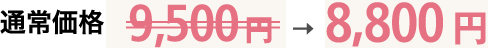 通常価格9,500円→8,800円